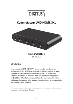 Digitus DS-45316 4K HDMI Switch, 3x1 Manuel du propriétaire