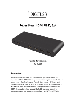 Digitus DS-45319 4K HDMI Splitter, 1x4 Manuel du propriétaire