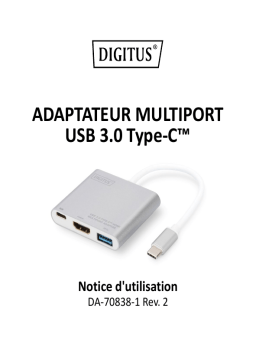 Digitus DA-70838-1 USB Type-C™ 4K HDMI Multiport Adapter, 3-Port Manuel du propriétaire