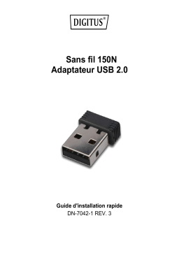 Digitus DN-7042-1 Wireless 150N USB Adapter Guide de démarrage rapide