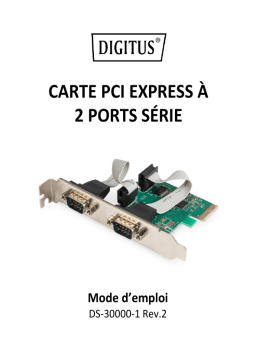 Digitus DS-30000-1 2-Port Serial Interface Card, PCIe Manuel du propriétaire