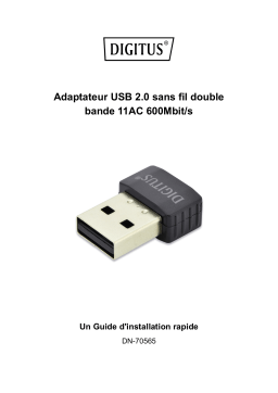 Digitus DN-70565 Tiny USB Wireless 600AC Adapter Guide de démarrage rapide