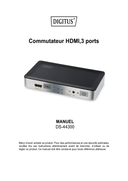 Digitus DS-44300 HDMI Switch, 3-Port Manuel du propriétaire