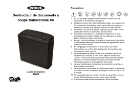 Ednet 91606 Shredder X5, 5 Sheet, Cross-Cut Manuel du propriétaire