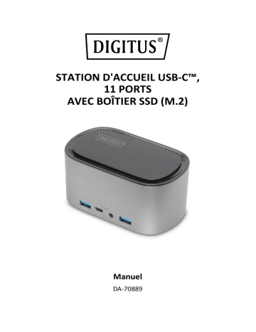 Digitus DA-70889 11-Port USB-C™ Docking Station Manuel du propriétaire | Fixfr