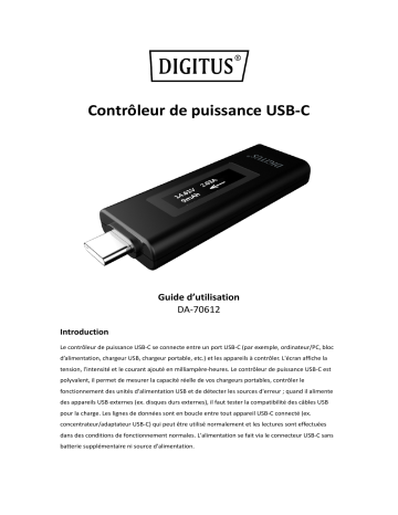 Digitus DA-70612 USB Type-C™ Power Monitor Manuel du propriétaire | Fixfr