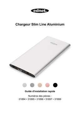 Ednet 31899 Slim Line Aluminum Power Bank Guide de démarrage rapide