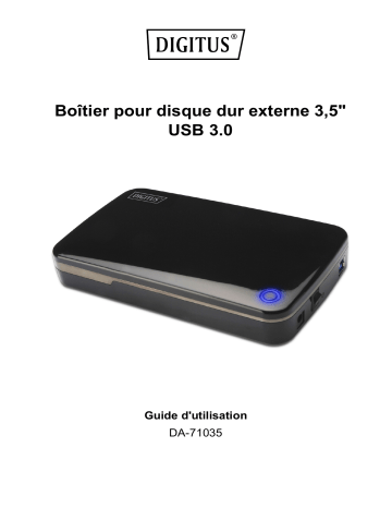 Digitus DA-71035 External SSD/HDD Enclosure 3.5, SATA to USB 3.0 Manuel du propriétaire | Fixfr