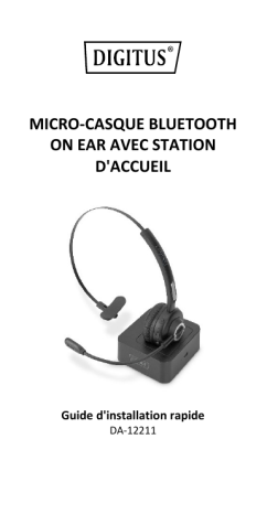 Digitus DA-12211 On Ear Bluetooth Headset Guide de démarrage rapide | Fixfr