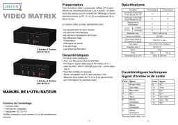 Digitus DS-48110-1 VGA-Matrix-Splitter, 250 MHz Manuel du propriétaire
