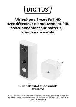 Digitus DN-18650 Smart Full HD Doorbell Camera Guide de démarrage rapide