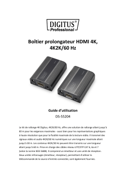 Digitus DS-55204 4K HDMI Extender Set, 4K/60Hz Manuel du propriétaire