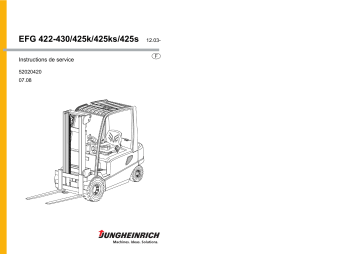 EFG 422 | EFG 430 | EFG 425s | Jungheinrich EFG 425ks Mode d'emploi | Fixfr