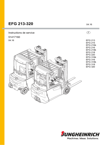EFG 218k | EFG 220 | EFG 218 | EFG 316 | EFG 215 | EFG 320 | EFG 318k | EFG 216k | EFG 213 | EFG 318 | Jungheinrich EFG 216 Mode d'emploi | Fixfr