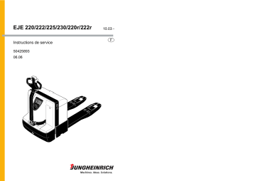 EJE 225 | EJE 222r | EJE 230 | EJE 220r | EJE 222 | Jungheinrich EJE 220 Mode d'emploi | Fixfr