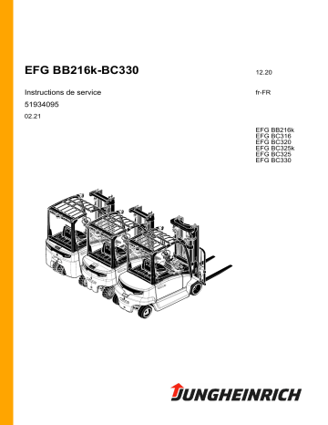 EFG BC320 | EFG BB216k | EFG BC316 | EFG BC325 | EFG BC325k | Jungheinrich EFG BC330500 Ah Mode d'emploi | Fixfr