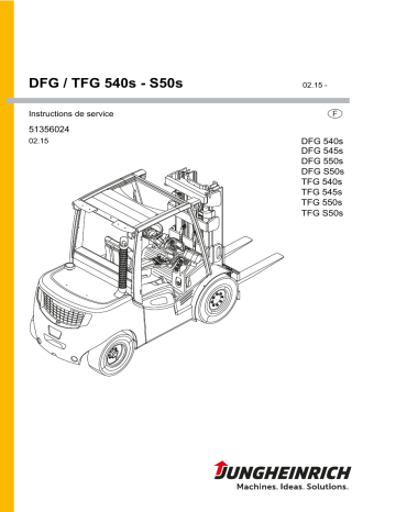 DFG 540s | DFG 550s | TFG 545s | DFG S50s | TFG 540s | TFG 550s | TFG S50s | Jungheinrich DFG 545s Mode d'emploi | Fixfr