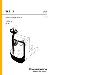 Jungheinrich ELS 18 Mode d'emploi | Fixfr