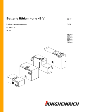 390 Ah | 260 Ah | 240 Ah | 520 Ah | 480 Ah | Lithium-Ionen Batterie 48V - 480 Ah | Jungheinrich 360 Ah Mode d'emploi | Fixfr