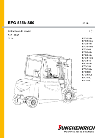 EFG S40s | EFG 540k | EFG 550 | EFG 545s | EFG 540ks | EFG 540 | EFG 545 | EFG 550s | EFG 535ks | EFG 535k | EFG 540s | Jungheinrich EFG S40 Mode d'emploi | Fixfr