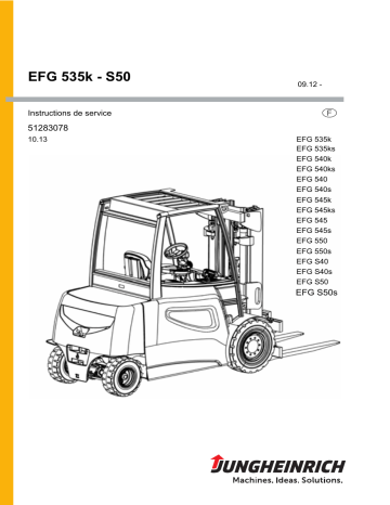 EFG S40s | EFG 540k | EFG 550 | EFG 545s | EFG 540ks | EFG 540 | EFG 545 | EFG 550s | EFG 535ks | EFG 535k | EFG 540s | EFG S50s | EFG 545ks | EFG S50 | Jungheinrich EFG S40 Mode d'emploi | Fixfr