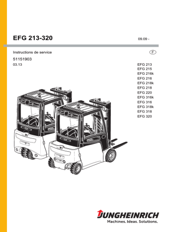 EFG 218k | EFG 220 | EFG 218 | EFG 316 | EFG 215 | EFG 316k | EFG 320 | EFG 318k | EFG 216k | EFG 213 | EFG 318 | Jungheinrich EFG 216 Mode d'emploi | Fixfr