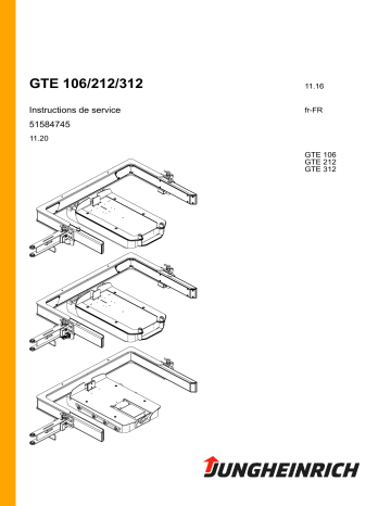 GTE 212 | GTE 312 | Jungheinrich GTE 106 Mode d'emploi | Fixfr