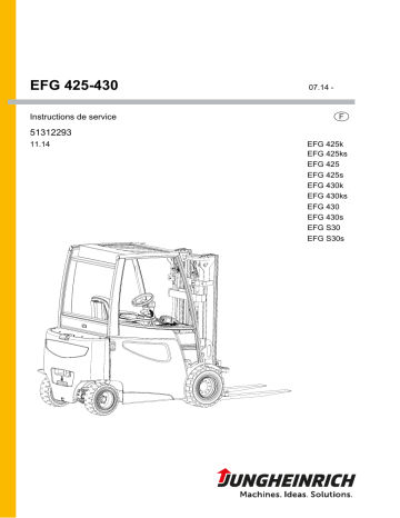 EFG 430 | EFG S30 | EFG 425s | EFG S30s | EFG 430s | Jungheinrich EFG 425ks Mode d'emploi | Fixfr