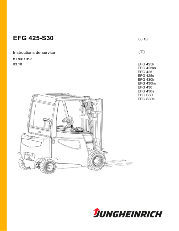 EFG 430 | EFG S30 | EFG 425s | EFG S30s | EFG 430s | EFG 430ks | Jungheinrich EFG 425ks Mode d'emploi | Fixfr