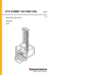 Jungheinrich ETX KOMBI 125/150K/150L Mode d'emploi | Fixfr