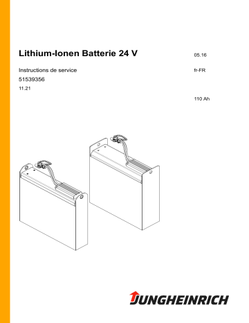 Jungheinrich Li-Ion Batterie 24V - 110Ah Mode d'emploi | Fixfr