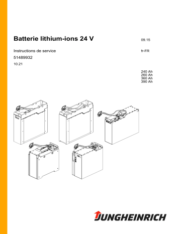 390 Ah | 260 Ah | 240 Ah | Lithium-Ionen Batterie 24V - 240/360 Ah | Jungheinrich 360 Ah Mode d'emploi | Fixfr