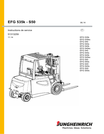 EFG S40s | EFG 550 | EFG 545s | EFG 540ks | EFG 540 | EFG 545 | EFG 550s | EFG 535ks | EFG 535k | EFG 540s | EFG S50s | EFG 545ks | EFG S50 | Jungheinrich EFG S40 Mode d'emploi | Fixfr