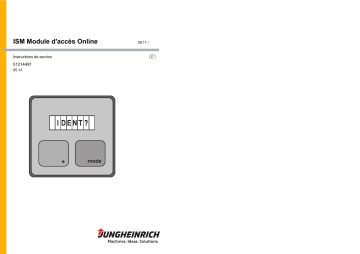 Jungheinrich ISM Mode d'emploi | Fixfr