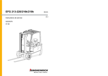 EFG 218k | EFG 220 | EFG 218 | EFG 216k | EFG 213 | Jungheinrich EFG 216 Mode d'emploi | Fixfr