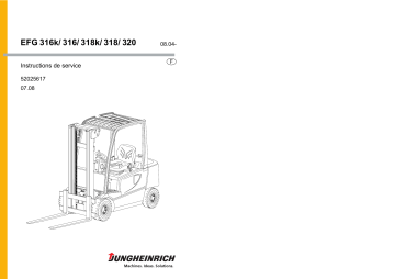 EFG 316k | EFG 320 | EFG 318k | EFG 318 | Jungheinrich EFG 316 Mode d'emploi | Fixfr