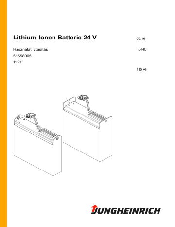 Jungheinrich Li-Ion Batterie 24V - 110Ah Mode d'emploi | Fixfr