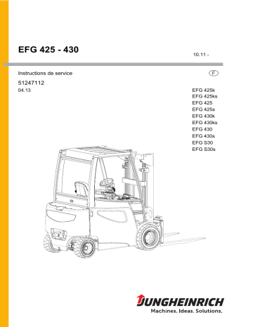 EFG 425ks | EFG 425k | EFG S30 | EFG 425 | EFG 425s | EFG S30s | EFG 430s | EFG 430ks | Jungheinrich EFG 430k Mode d'emploi | Fixfr