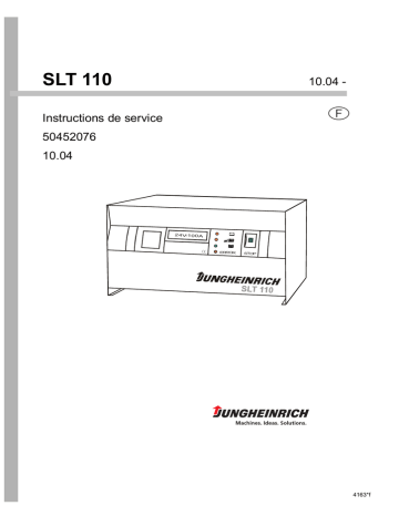 Jungheinrich SLT 110 Mode d'emploi | Fixfr