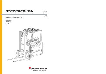 EFG 218k | EFG 220 | EFG 218 | EFG 216k | EFG 213 | Jungheinrich EFG 216 Mode d'emploi | Fixfr