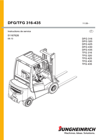 TFG 425 | DFG 316 | TFG 320 | DFG 435 | TFG 430 | TFG 435 | DFG 430 | DFG 425 | TFG 316 | Jungheinrich DFG 320 Mode d'emploi | Fixfr