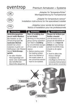 Oventrop 1352259 Adapter for heat meter installation set Manuel du propriétaire