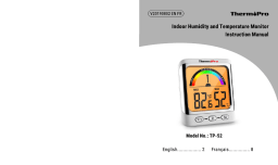 ThermoPro TP-52 Indoor Humidity and Temperature Monitor Manuel utilisateur