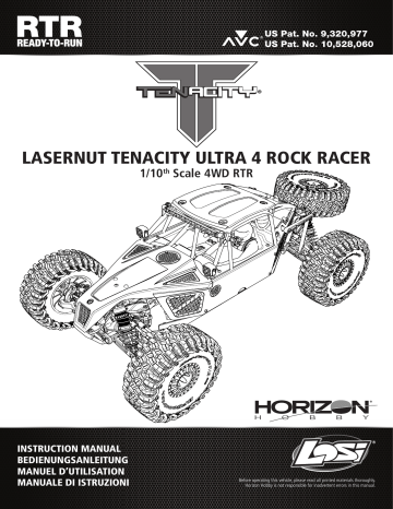 Horizon Lasernut Tenacity Ultra 4 Rock Racer Manuel utilisateur | Fixfr