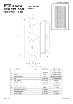 Uline Double Tier Locker H-4290GR Manuel utilisateur