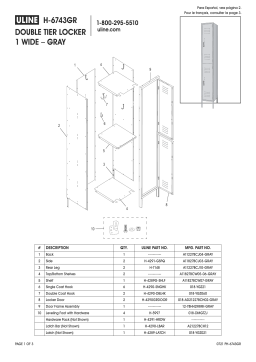 Uline H-6743GR Double Tier Locker 1 Wide-Gray Mode d'emploi