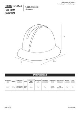 Uline S-14344 Full Brim Hard Hat Mode d'emploi