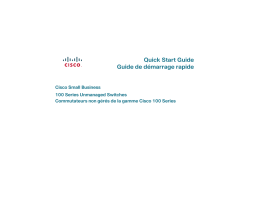 Cisco 100 Series Unmanaged Switches Mode d'emploi