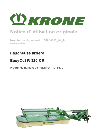 Krone BA EasyCut R 320 CR Mode d'emploi | Fixfr