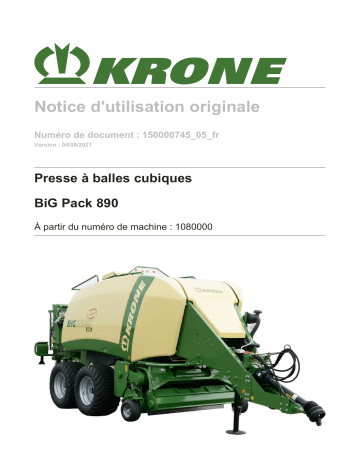 Krone BA BiG Pack 890 Mode d'emploi | Fixfr